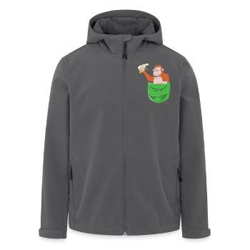 Orang Utan - Recycelte Männer Softshell-Jacke von Stanley/Stella - Anthrazit - Vorne - AI Model Male 185 light (185cm)