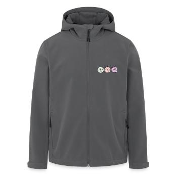Blume pastell Blume Blumen pastell Blumen flieder - Recycelte Männer Softshell-Jacke von Stanley/Stella - Anthrazit - Vorne - AI Model Male 185 light (185cm)