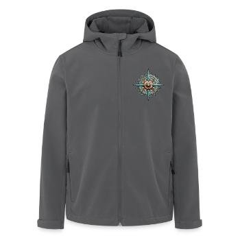 Kompass Reise - Recycelte Männer Softshell-Jacke von Stanley/Stella - Anthrazit - Vorne - AI Model Male 185 light (185cm)