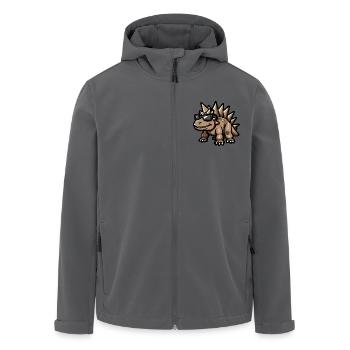 Dinosaurier stegosaurus Cool Tier - Recycelte Männer Softshell-Jacke von Stanley/Stella - Anthrazit - Vorne - AI Model Male 185 light (185cm)