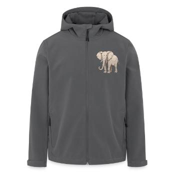 Elefant Tier - Recycelte Männer Softshell-Jacke von Stanley/Stella - Anthrazit - Vorne - AI Model Male 185 light (185cm)