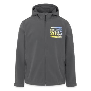 Barcelona 2025 - Recycelte Männer Softshell-Jacke von Stanley/Stella - Anthrazit - Vorne - AI Model Male 185 light (185cm)