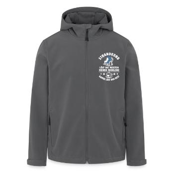 Strandkorb löst meine Probleme - Kaffee Spruch - Recycelte Männer Softshell-Jacke von Stanley/Stella - Anthrazit - Vorne - AI Model Male 185 light (185cm)
