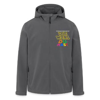 Die Wahl du hast - Wähler - bunt - Vielfalt - Recycelte Männer Softshell-Jacke von Stanley/Stella - Anthrazit - Vorne - AI Model Male 185 light (185cm)