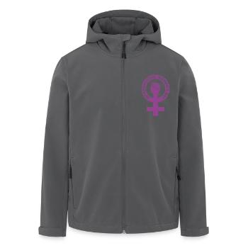 International Women's Day - Geschenk - Recycelte Männer Softshell-Jacke von Stanley/Stella - Anthrazit - Vorne - AI Model Male 185 light (185cm)