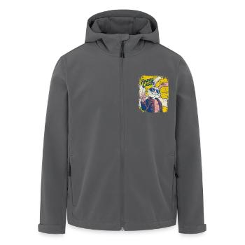 Happy Easter - Cooler Osterhase - Osterei - Recycelte Männer Softshell-Jacke von Stanley/Stella - Anthrazit - Vorne - AI Model Male 185 light (185cm)