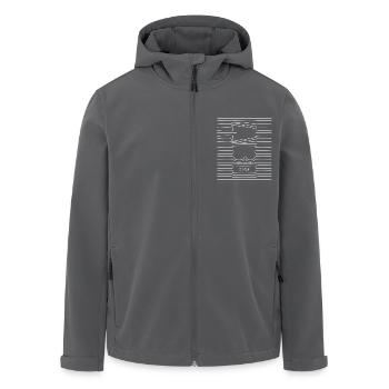 Abi 2025 - Abitur - Linien - Lebenslinie - Recycelte Männer Softshell-Jacke von Stanley/Stella - Anthrazit - Vorne - AI Model Male 185 light (185cm)