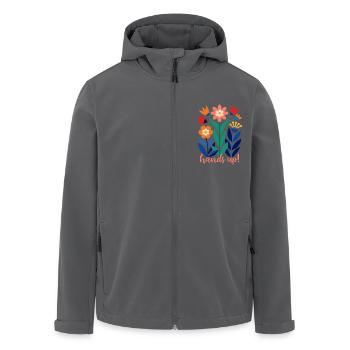 Blumen - Frühling - Sommer - Blüten - Recycelte Männer Softshell-Jacke von Stanley/Stella - Anthrazit - Vorne - AI Model Male 185 light (185cm)