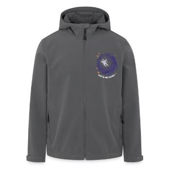 Lost in the Cosmos - Astronaut - Weltall - Recycelte Männer Softshell-Jacke von Stanley/Stella - Anthrazit - Vorne - AI Model Male 185 light (185cm)
