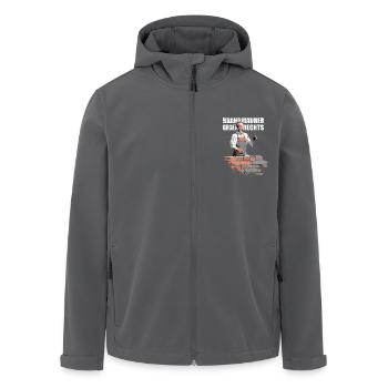 Merz - Mauer - Brandmauer gegen rechts - Recycelte Männer Softshell-Jacke von Stanley/Stella - Anthrazit - Vorne - AI Model Male 185 light (185cm)