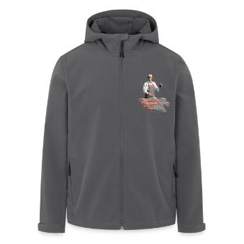 Merz - Mauer - Brandmauer gegen rechts - Recycelte Männer Softshell-Jacke von Stanley/Stella - Anthrazit - Vorne - AI Model Male 185 light (185cm)