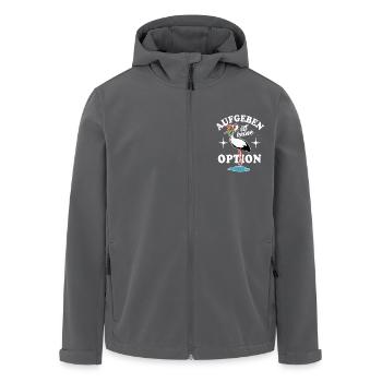 Frosch und Storch - Aufgeben ist keine Option - Recycelte Männer Softshell-Jacke von Stanley/Stella - Anthrazit - Vorne - AI Model Male 185 light (185cm)
