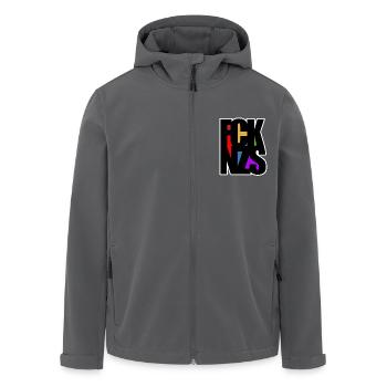FCK NZS - Gegen Rechts - Nie wieder ist jetzt - Recycelte Männer Softshell-Jacke von Stanley/Stella - Anthrazit - Vorne - AI Model Male 185 light (185cm)