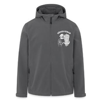Döner Kebab - Karl Marx - Fast Food - Recycelte Männer Softshell-Jacke von Stanley/Stella - Anthrazit - Vorne - AI Model Male 185 light (185cm)