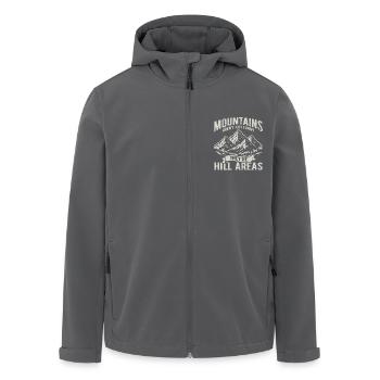 Mountains are hill areas - hilarious pun - Recycelte Männer Softshell-Jacke von Stanley/Stella - Anthrazit - Vorne - AI Model Male 185 light (185cm)