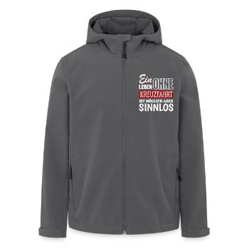 Ein Leben ohne Kreuzfahrt - möglich aber sinnlos - Recycelte Männer Softshell-Jacke von Stanley/Stella - Anthrazit - Vorne - AI Model Male 185 light (185cm)