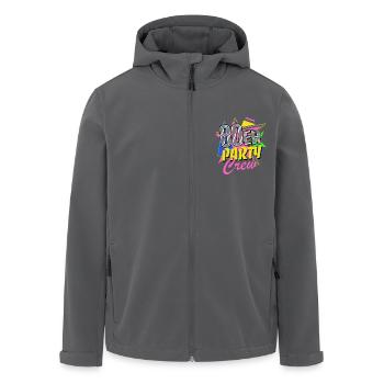 80er Party Crew - 80er Jahre - bunt + verrückt - Recycelte Männer Softshell-Jacke von Stanley/Stella - Anthrazit - Vorne - AI Model Male 185 light (185cm)