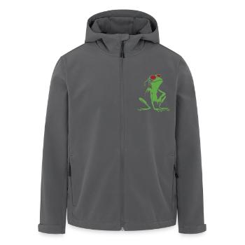 Frosch - Amphibie Cartoon Geschenk - Recycelte Männer Softshell-Jacke von Stanley/Stella - Anthrazit - Vorne - AI Model Male 185 light (185cm)