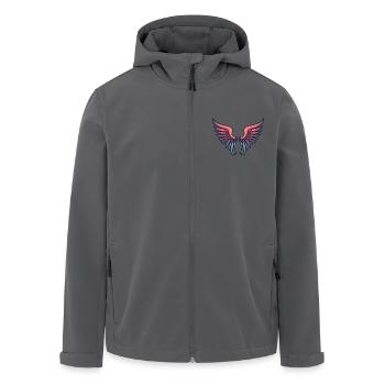 Flügel Symbol - Recycelte Männer Softshell-Jacke von Stanley/Stella - Anthrazit - Vorne - AI Model Male 185 light (185cm)