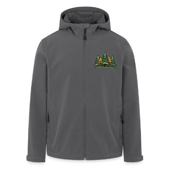 Wald Bäume - Recycelte Männer Softshell-Jacke von Stanley/Stella - Anthrazit - Vorne - AI Model Male 185 light (185cm)