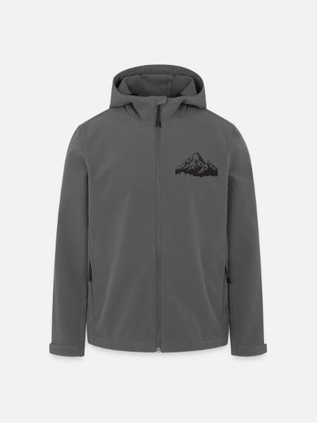 Mountains Grafik - Recycelte Männer Softshell-Jacke von Stanley/Stella - Anthrazit