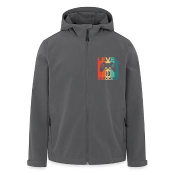 Level 10 freigeschaltet - Recycelte Männer Softshell-Jacke von Stanley/Stella - Anthrazit - Vorne - AI Model Male 185 light (185cm)