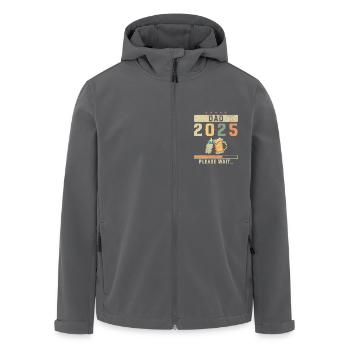 Papa 2025 Schwangerschaftsankündigung werdender Papa - Recycelte Männer Softshell-Jacke von Stanley/Stella - Anthrazit - Vorne - AI Model Male 185 light (185cm)