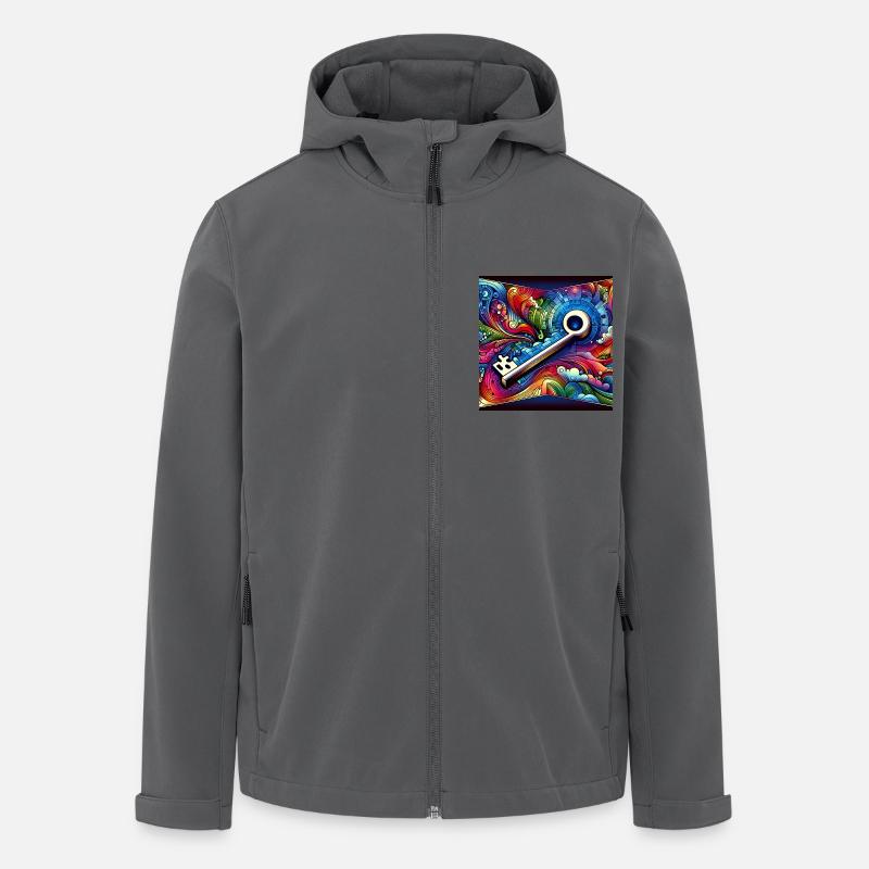 Musterschlüssel der Farben - Recycelte Männer Softshell-Jacke von Stanley/Stella - Anthrazit