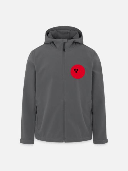 Bowlingkugel, Bowling rot - Recycelte Männer Softshell-Jacke von Stanley/Stella - Anthrazit