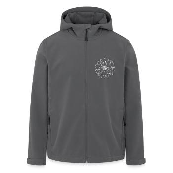 Blume weiß weiße Blume Blumen weiß weiße Blumen - Recycelte Männer Softshell-Jacke von Stanley/Stella - Anthrazit - Vorne - AI Model Male 185 light (185cm)