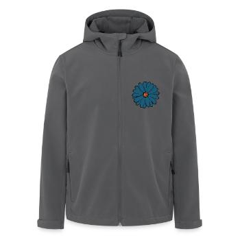 Blume dunkelblau blaue Blume Blumen blau - Recycelte Männer Softshell-Jacke von Stanley/Stella - Anthrazit - Vorne - AI Model Male 185 light (185cm)