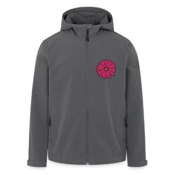 Blume Blüte rot violett - Recycelte Männer Softshell-Jacke von Stanley/Stella - Anthrazit - Vorne - AI Model Male 185 light (185cm)