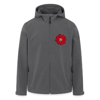 Blume rot rote Blume Blumen rot rote Blumen - Recycelte Männer Softshell-Jacke von Stanley/Stella - Anthrazit - Vorne - AI Model Male 185 light (185cm)