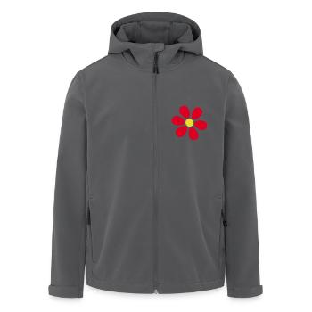 Blume rot rote Blume Blumen rot rote Blumen - Recycelte Männer Softshell-Jacke von Stanley/Stella - Anthrazit - Vorne - AI Model Male 185 light (185cm)