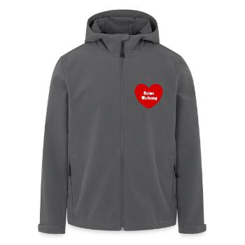 keine Werbung Herz rot weiß Briefkasten - Recycelte Männer Softshell-Jacke von Stanley/Stella - Anthrazit - Vorne - AI Model Male 185 light (185cm)