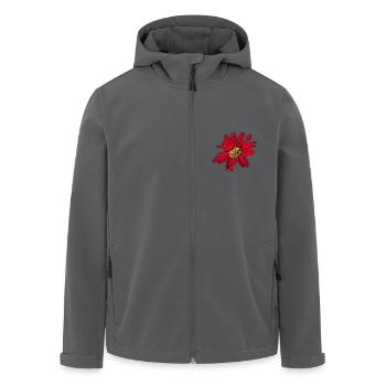 Blume rot rote Blume Blumen rot rote Blumen - Recycelte Männer Softshell-Jacke von Stanley/Stella - Anthrazit - Vorne - AI Model Male 185 light (185cm)