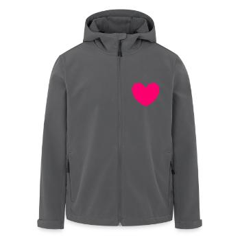 Pinkes herz pink Geschenk Valentinstag - Recycelte Männer Softshell-Jacke von Stanley/Stella - Anthrazit - Vorne - AI Model Male 185 light (185cm)