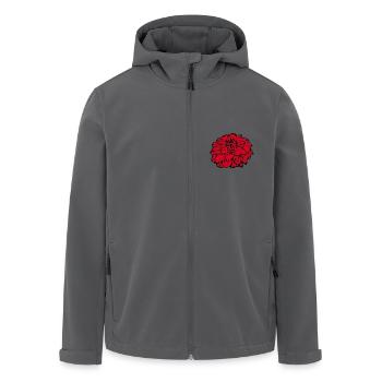 Blume rot rote Blume Blumen rot rote Blumen - Recycelte Männer Softshell-Jacke von Stanley/Stella - Anthrazit - Vorne - AI Model Male 185 light (185cm)