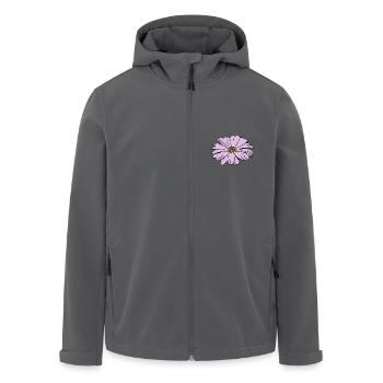Blume pastell Blume Blumen pastell Blumen flieder - Recycelte Männer Softshell-Jacke von Stanley/Stella - Anthrazit - Vorne - AI Model Male 185 light (185cm)