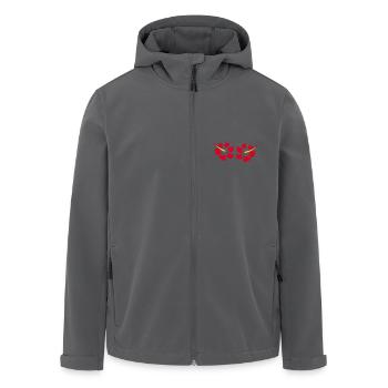 Blume rot rote Blumen rot rote Blumen Hibiskus - Recycelte Männer Softshell-Jacke von Stanley/Stella - Anthrazit - Vorne - AI Model Male 185 light (185cm)