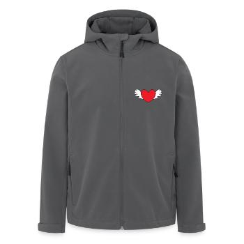 rotes Herz rot Herzen rot Herz - Recycelte Männer Softshell-Jacke von Stanley/Stella - Anthrazit - Vorne - AI Model Male 185 light (185cm)