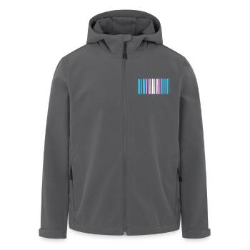 Transgender Strichcode, Gleichheit. - Recycelte Männer Softshell-Jacke von Stanley/Stella - Anthrazit - Vorne - AI Model Male 185 light (185cm)