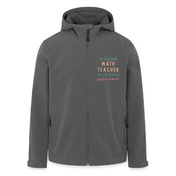 Ich bin ein pensionierter Mathelehrer Ich habe keine Probleme - Recycelte Männer Softshell-Jacke von Stanley/Stella - Anthrazit - Vorne - AI Model Male 185 light (185cm)