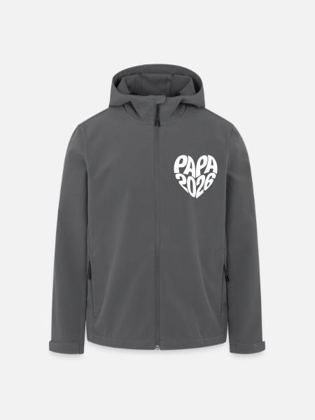 Papa 2026 - Recycelte Männer Softshell-Jacke von Stanley/Stella - Anthrazit