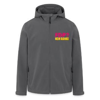Fdp nein danke - Recycelte Männer Softshell-Jacke von Stanley/Stella - Anthrazit - Vorne - AI Model Male 185 light (185cm)