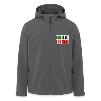 gaza is not for sale - Recycelte Männer Softshell-Jacke von Stanley/Stella - Anthrazit - Vorne - AI Model Male 185 light (185cm)