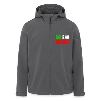 gaza is not for sale - Recycelte Männer Softshell-Jacke von Stanley/Stella - Anthrazit - Vorne - AI Model Male 185 light (185cm)