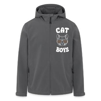 Cat Boys - Recycelte Männer Softshell-Jacke von Stanley/Stella - Anthrazit - Vorne - AI Model Male 185 light (185cm)