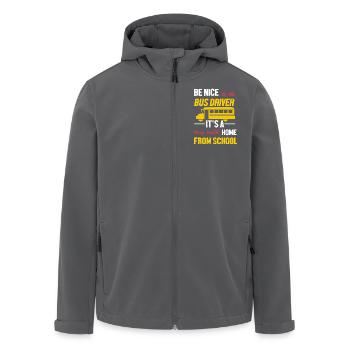 Schulbusfahrer Schulbus - Recycelte Männer Softshell-Jacke von Stanley/Stella - Anthrazit - Vorne - AI Model Male 185 light (185cm)