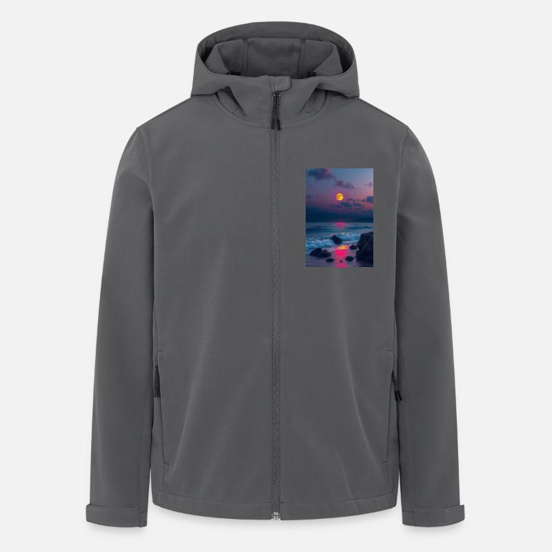 Blaues Meer - Recycelte Männer Softshell-Jacke von Stanley/Stella - Anthrazit